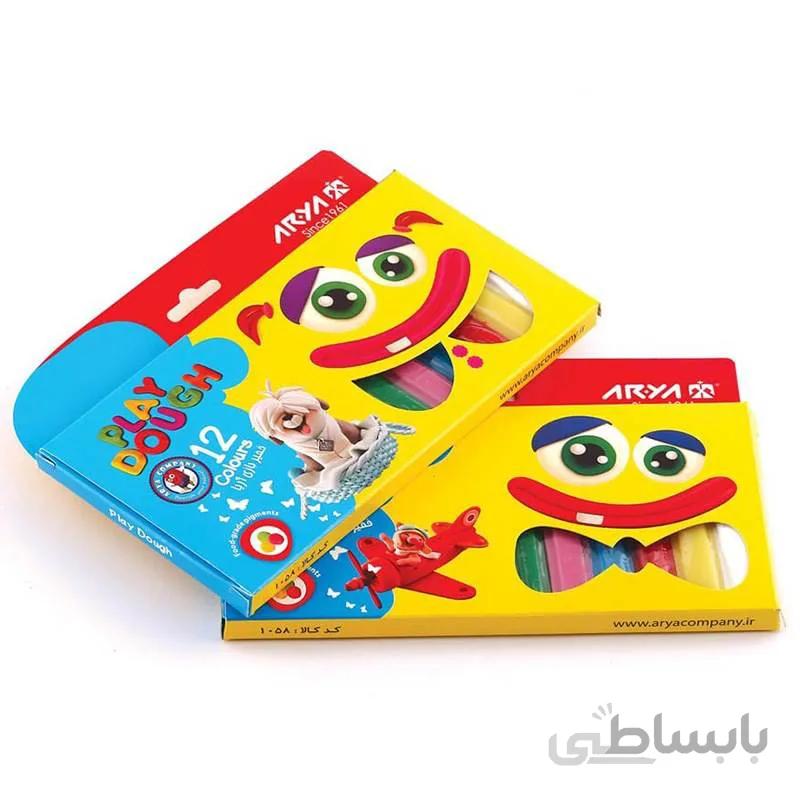 خمیر بازی 12 رنگ مقوائی