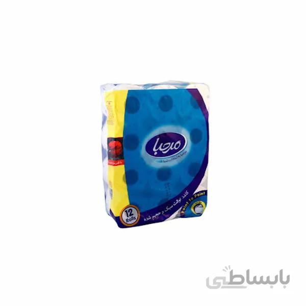 دستمال توالت 12 رول مرحبا در بسته 4 عددی ا marhaba delsi napkin 12twin