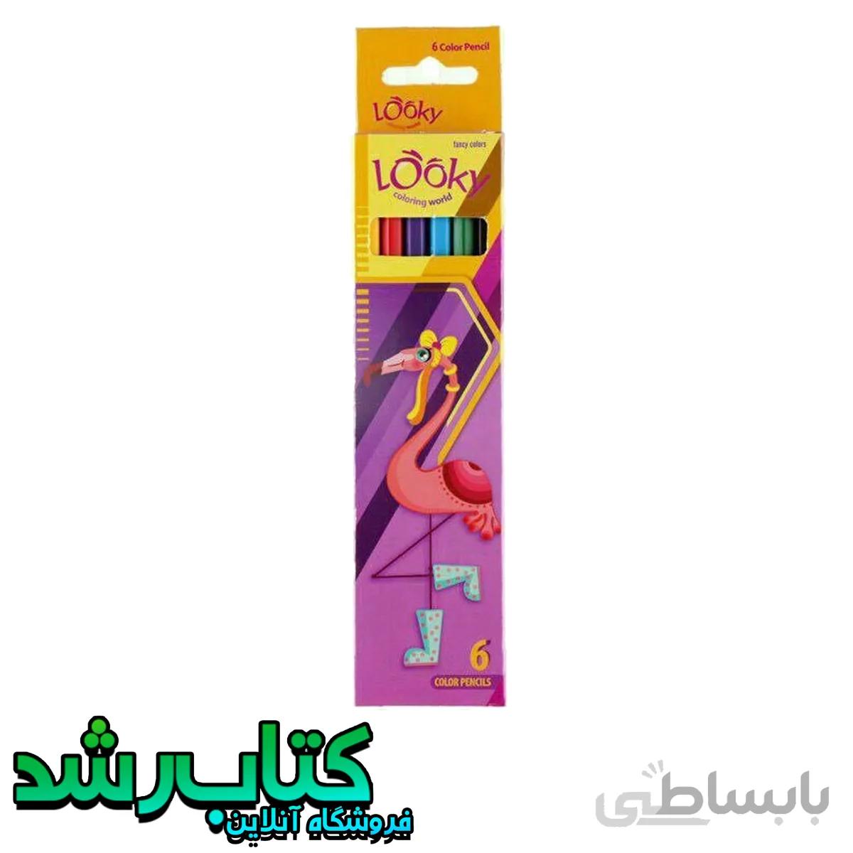 مداد رنگی 6 رنگ لوکی
