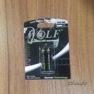 باتری نیم قلمی ولف مدل Alkaline Maximum بسته 2 عددی ا Wolf Alkaline Maximum AAA Battery 2pcs