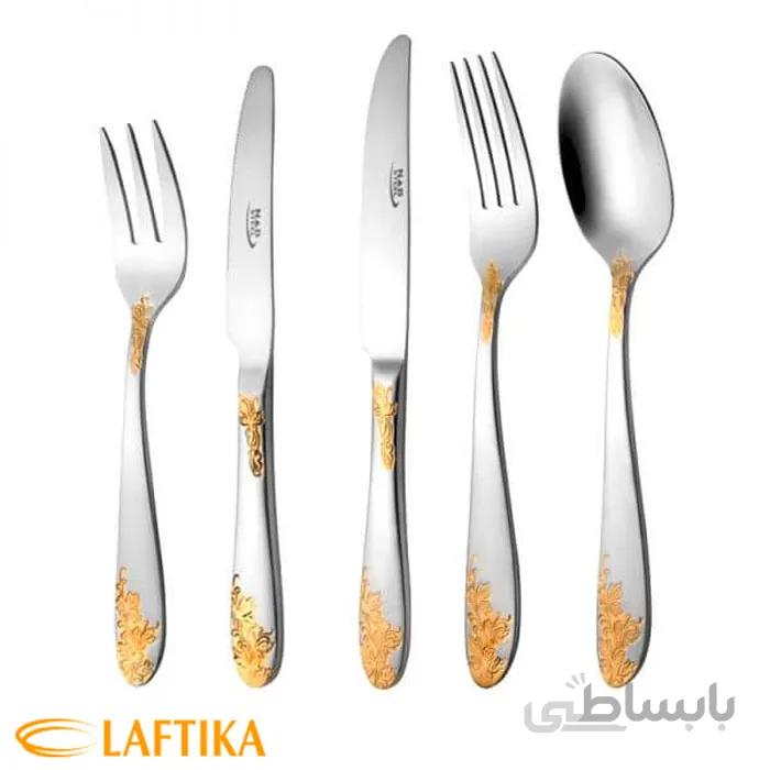 سرویس 98 پارچه ناب استیل مدل امپریال با جعبه کادویی (دور طلایی)
