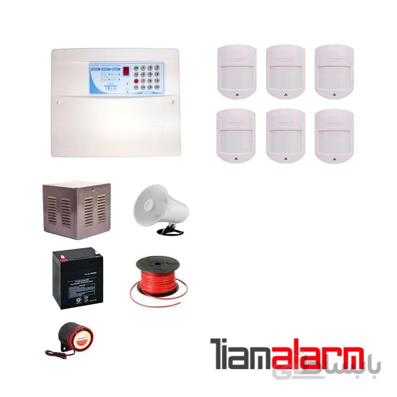 پکیج دزدگیر اماکن با سیم مدل فایواستار سیم کارتی و تلفنیFS206H66