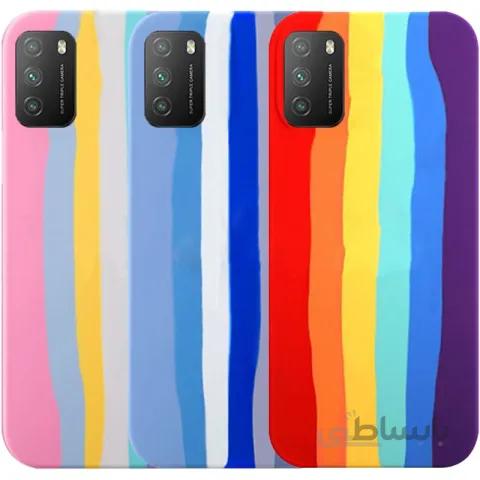 قاب سیلیکونی گوشی شیائومی Xiaomi Poco M3 مدل رنگین کمانی (ویتنامی اصل)