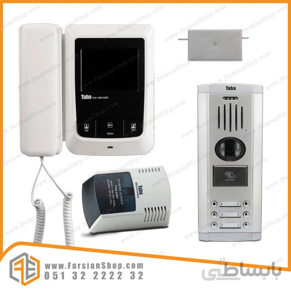 پکیج کامل آیفون تصویری تابا مدل 1090 با پنل 1860 کارتخوان