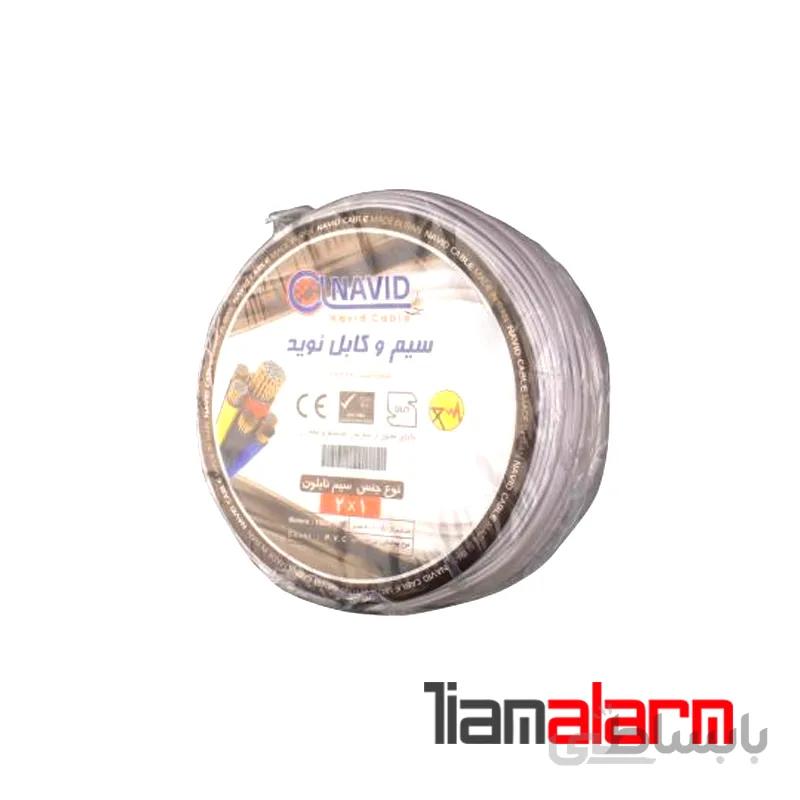 کابل برق استاندارد 100 متری مغز 2 1 برند نوید