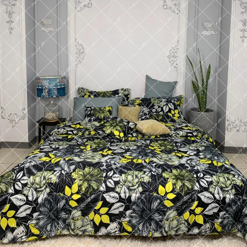 روتختی زرد مشکی گلدار کدH08