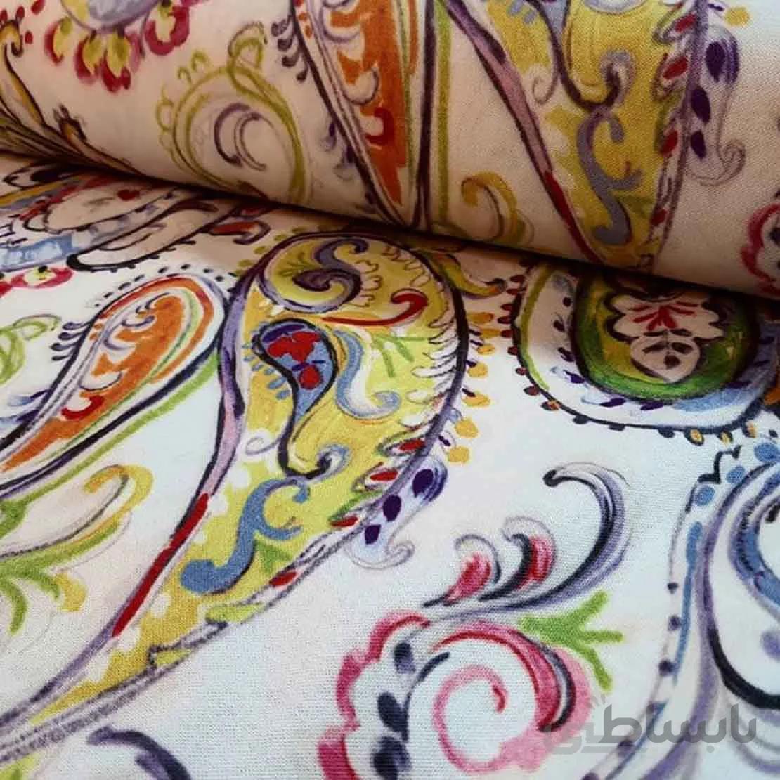رومیزی سفره ای طرح بته جقه