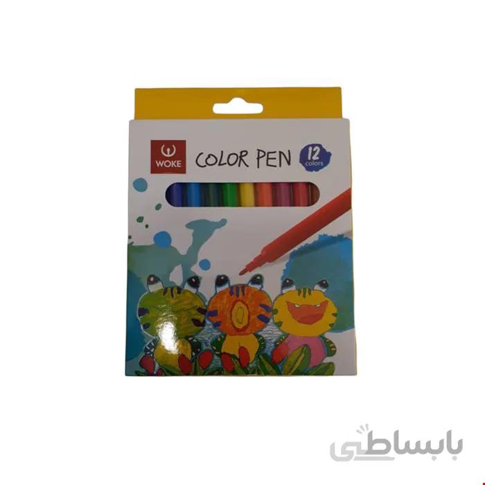 ماژیک رنگ آمیزی 12 رنگ وک کد 2