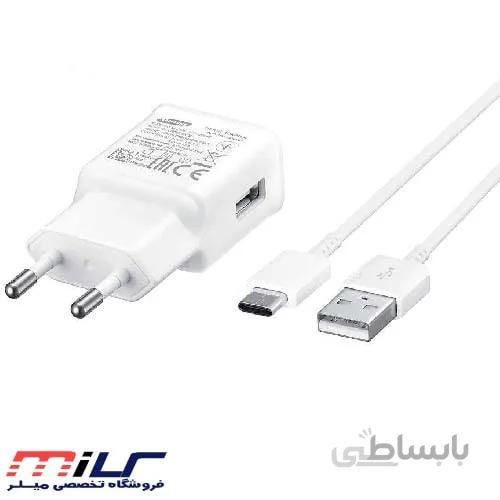شارژر اصلى سريع همراه با كابل type c سامسونگ گوشى Samsung Galaxy A20s ا 2A Samsung Galaxy A20s Fast travel charger with type c cable
