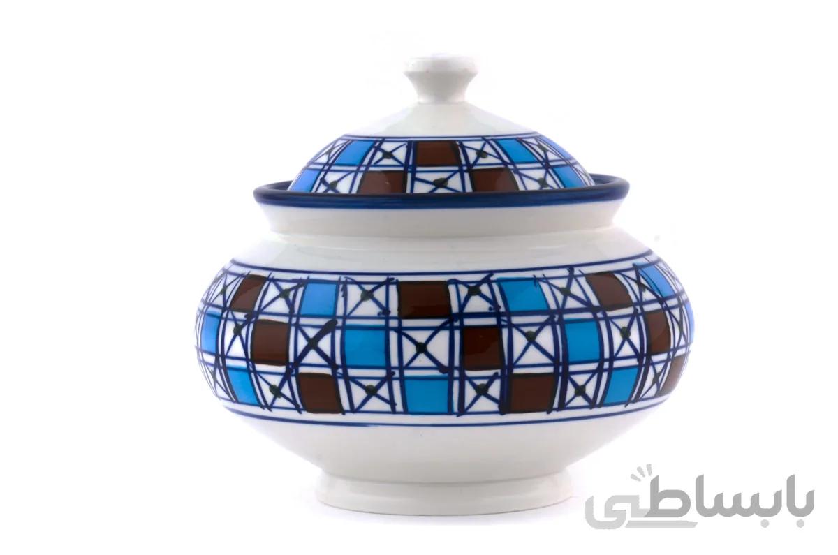 سوپ خوری یکنفره چینی میبد مروارید طرح شطرنجی