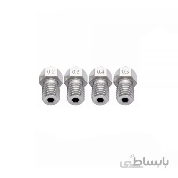 نازل (0.5MM) استیل اکسترودر Mk8 فیلامنت 1.75میلیمتر / 0.5mm Mk8 Nozzle Sainless Steel 1.75mm