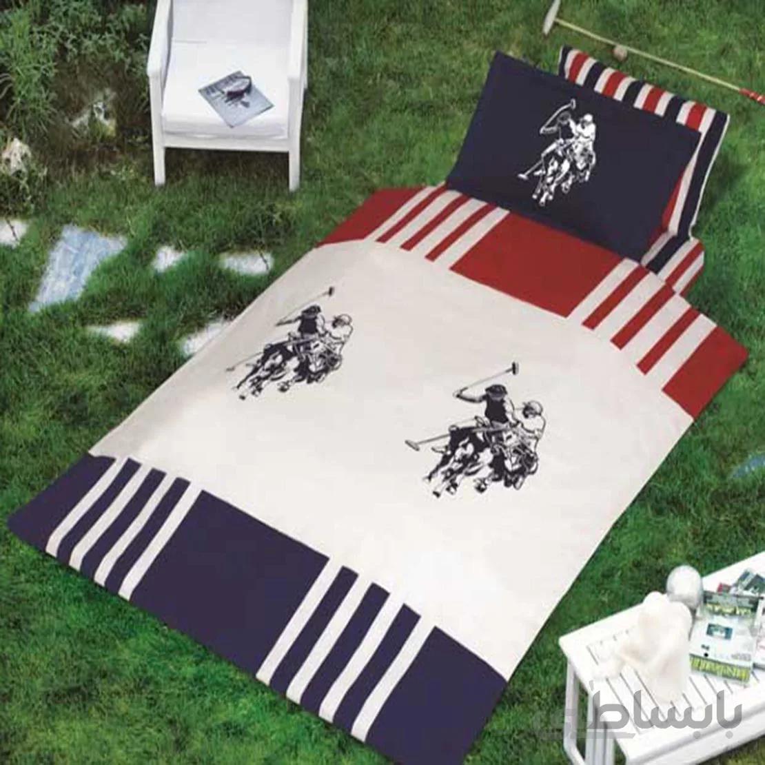 ملحفه کشدار تک 120 رانفرس طرح پولو Polo