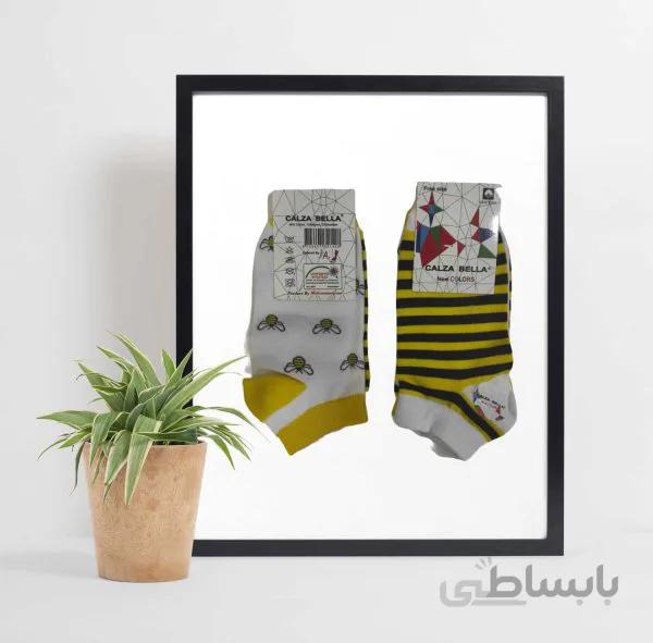 جوراب زنانه مچی Calzabella طرح زنبوری