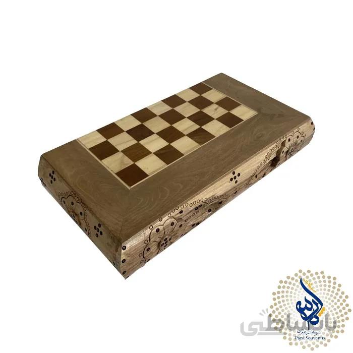 صفحه شطرنج و تخته نرد خاتم کاری طول 40 سانتی متر کد TNK-7