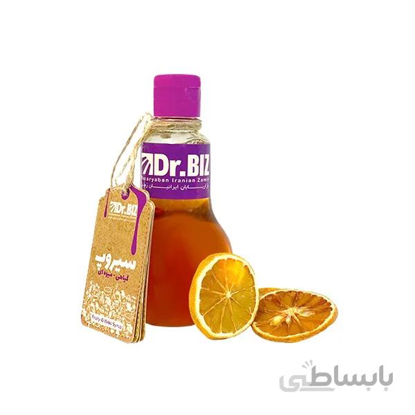 سیروپ گیاهی میوه ای با طعم پرتقال