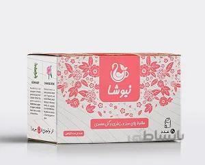 مخلوط چای سبز و رزماری و گل محمدی کیسه ای نیوشا