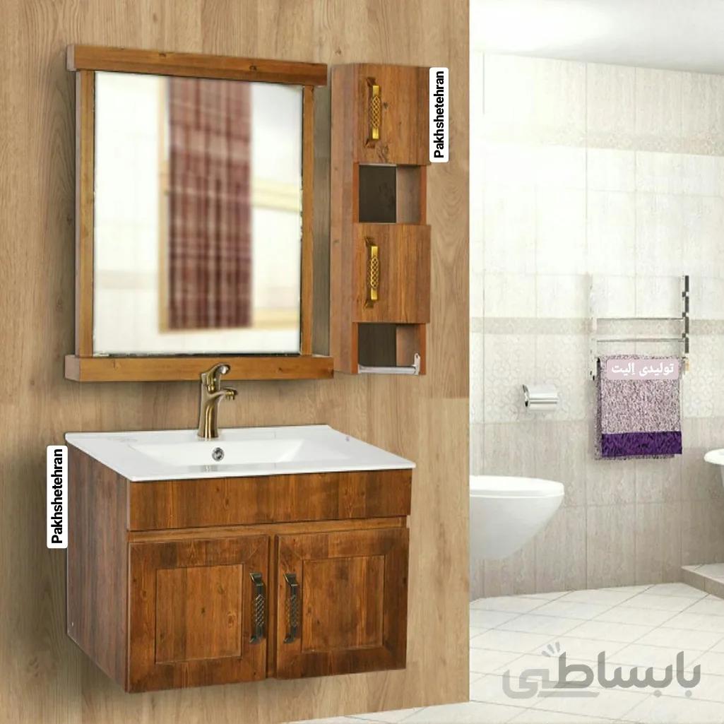 روشویی کابینت دار آنیتا چوب 60 سانت ا روشویی کابینت دار آنیتا چوب 60 سانت