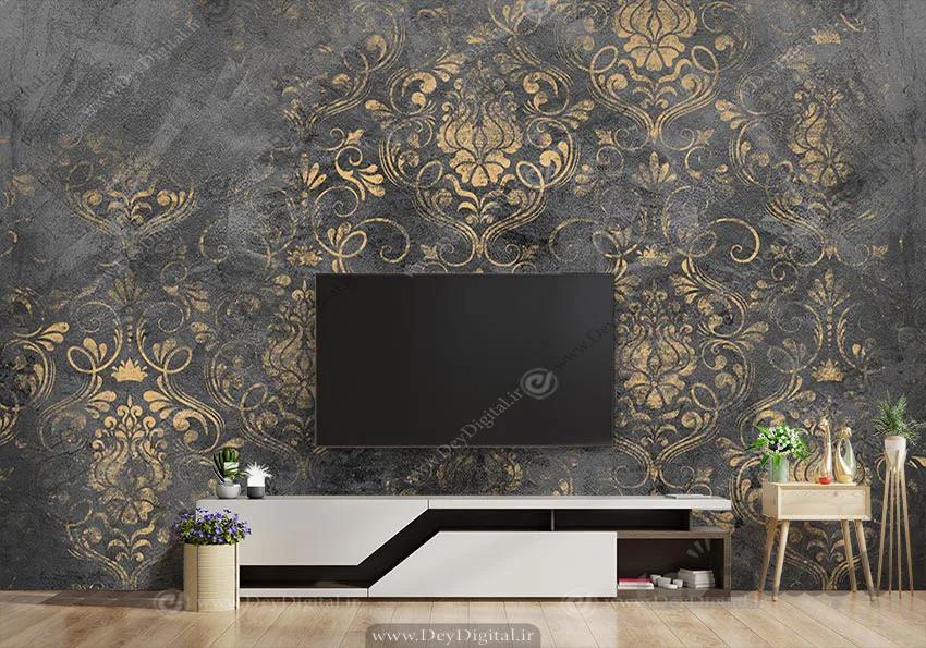 پوستر دیواری پشت تلویزیون شیک پتینه BA-4850