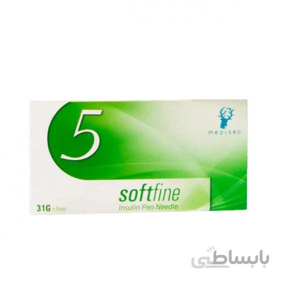 سوزن قلم انسولین سافت فاین کد ۵ بسته ۱۰۰ عددی