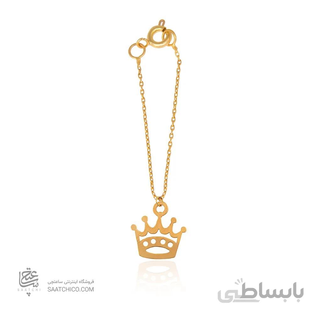 آویز ساعت طلا طرح تاج کد WP355