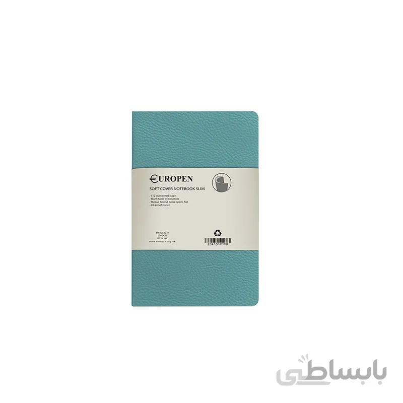 دفتر یوروپن مدل NOTEBOOK SOFTCOVER SLIM سبز تیره پاستیلی