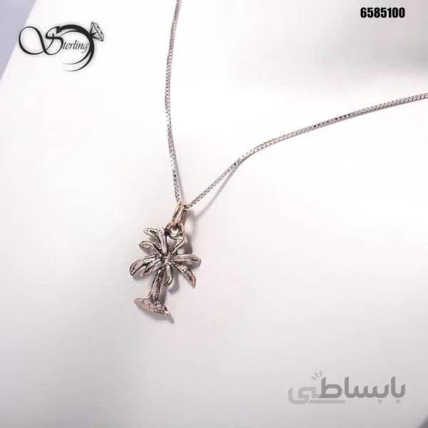 گردنبند نقره طرح نخل کد:۱۲۹۳