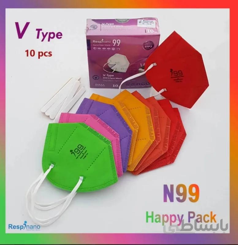 جعبه 10 عددی ماسک KN99-VTYPE امیکرون هپی ریما