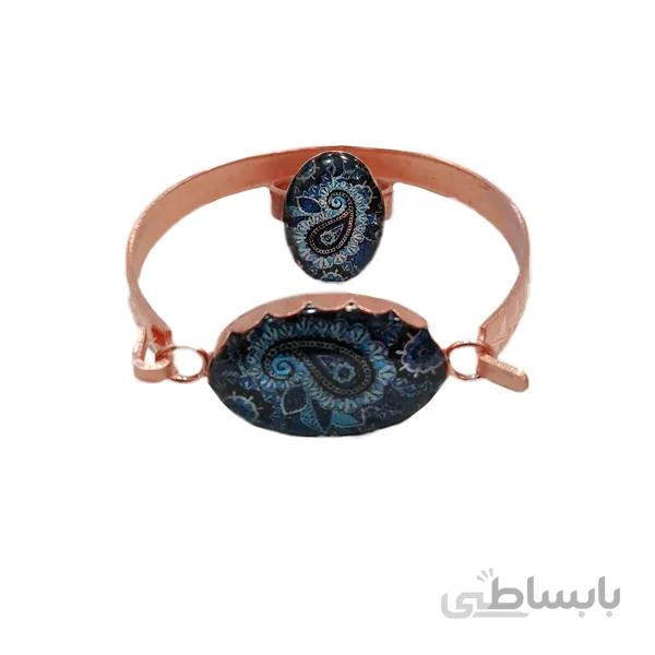 سرویس نیم ست مسی دستبند و انگشتر مدل ترمه کد 2.JW172