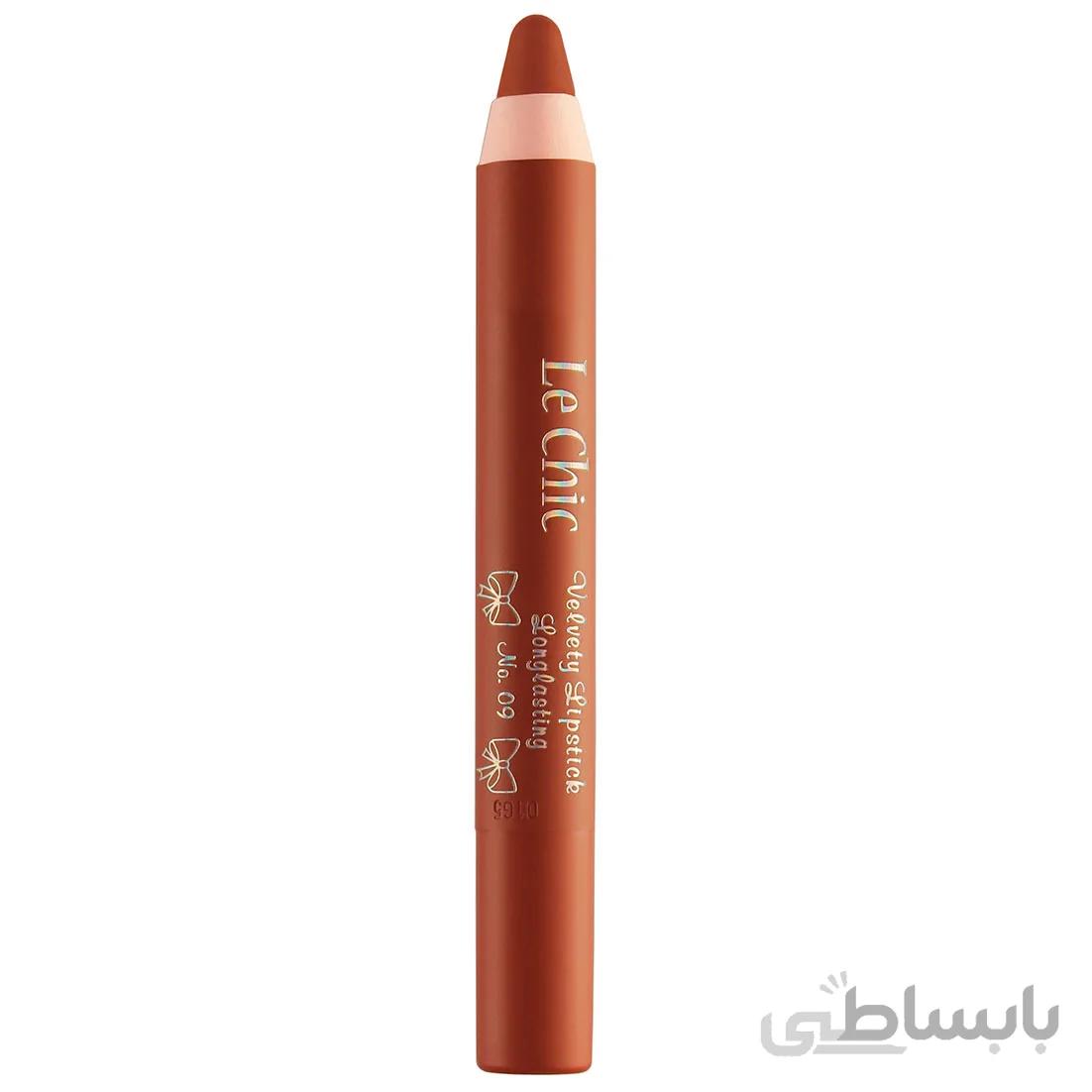 رژلب مدادی مخملی لچیک شماره 9