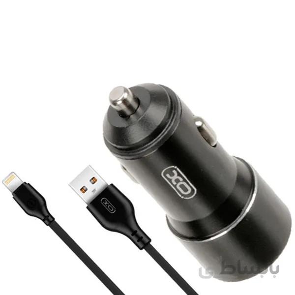 شارژر فندکی ایکس او مدل TZ09 به همراه کابل Lightning