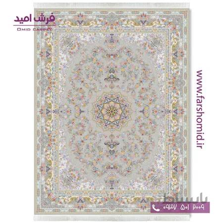 فرش ماشینی 1200 شانه 8 رنگ مهر آنا الماسی قالی کشمیر