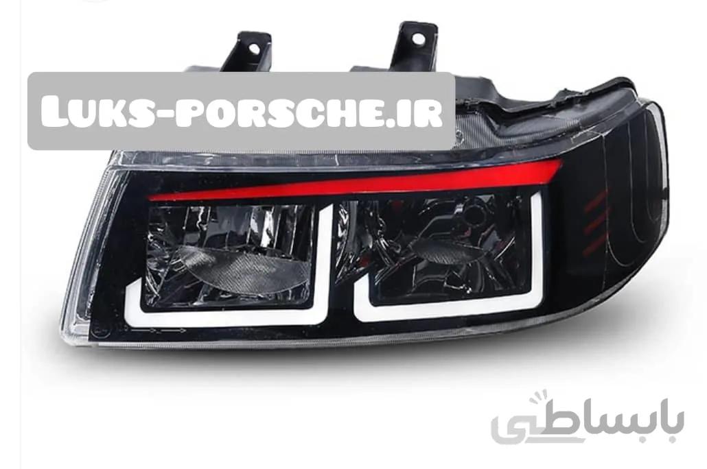 چراغ جلو اسپرت سمند مدل کادری ابرو قرمز - سفید ا Samand Sports Headlights Box Model