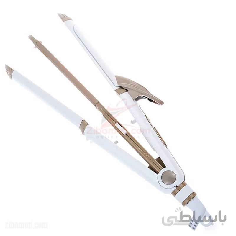 حالت دهنده سه کاره مو کیمی مدل Kemei KM-1213 ا Kemei KM-1213 3 In 1 Hair Straightening Irons Styling Tools Hair Curling