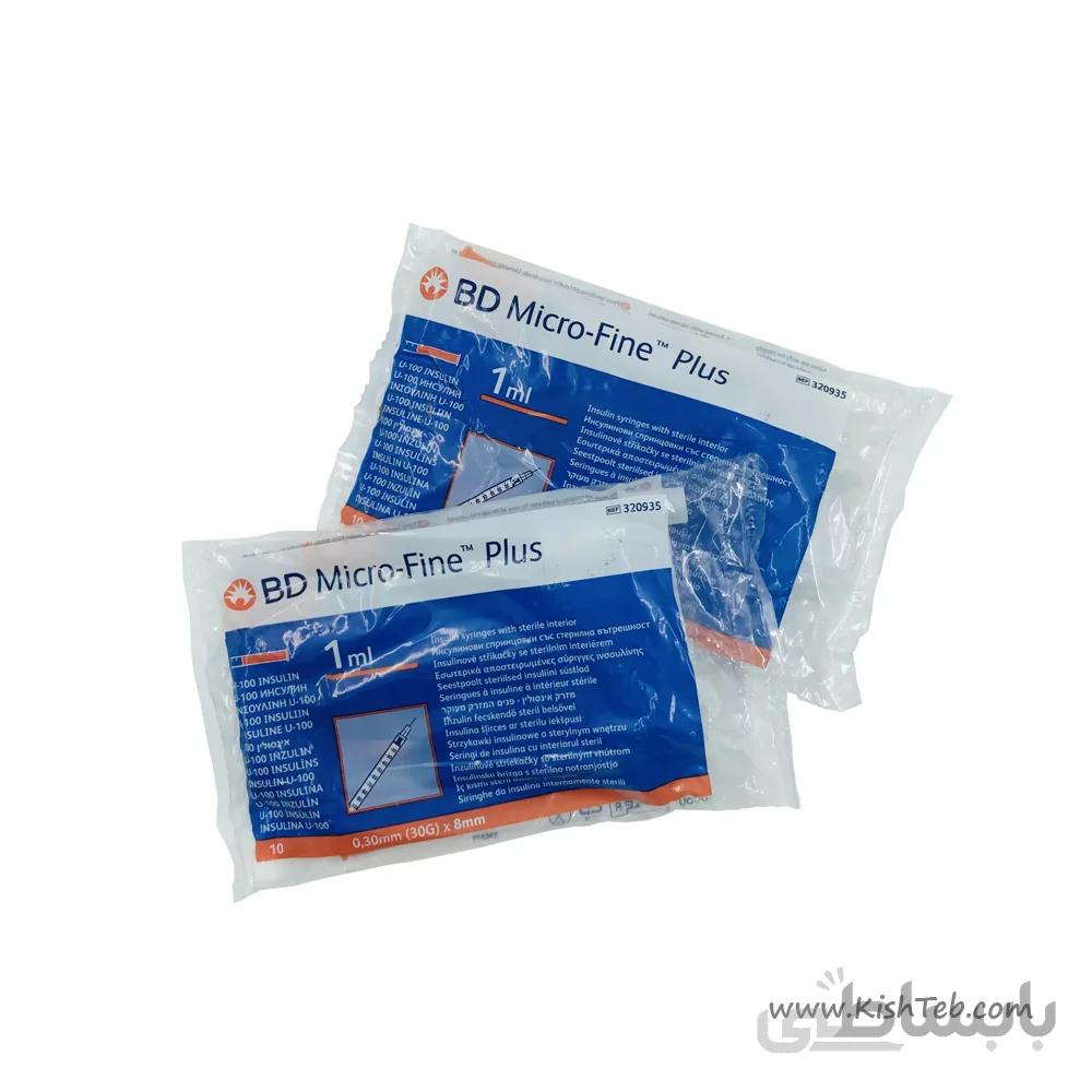 سرنگ انسولین ۱ میلی لیتر بی دی مدل Micro-Fine Plus+