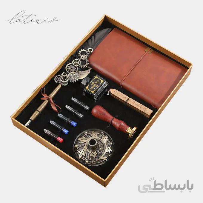 ست کالیگرافی قلم پر مدل مکانیک رنگ مشکی