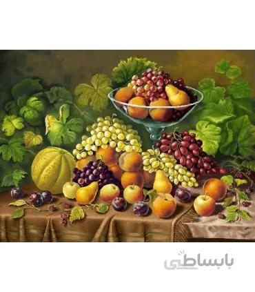نخ و نقشه تابلو فرش گل کد 104