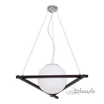 لوستر چوبی آویز تک شعله کاریکسی