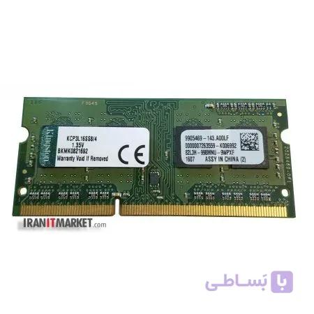 رم لپ تاپ کینگستون ram kingston 4gb pc3L-12800 1600mhz