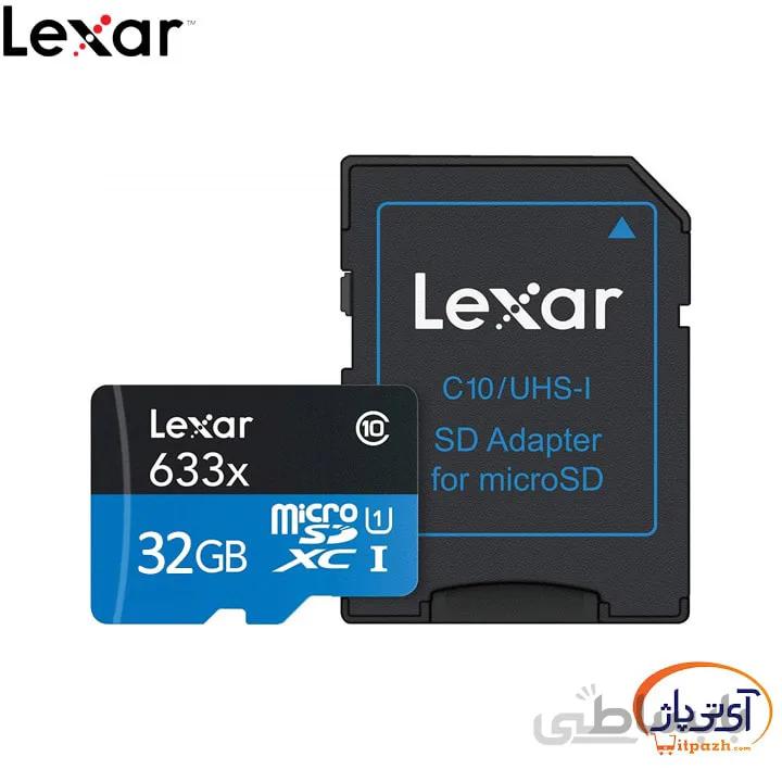 کارت حافظه microSD U1 V10 ظرفیت 32 گیگابایت لکسار سرعت 100m/s