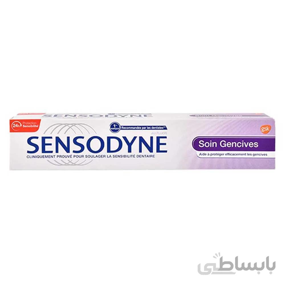 خمیر دندان مراقبت از لثه سنسوداین مدل soin gencives حجم 75 میلی لیتر ا Sensodyne gum care toothpaste model soin gencives volume 75ml