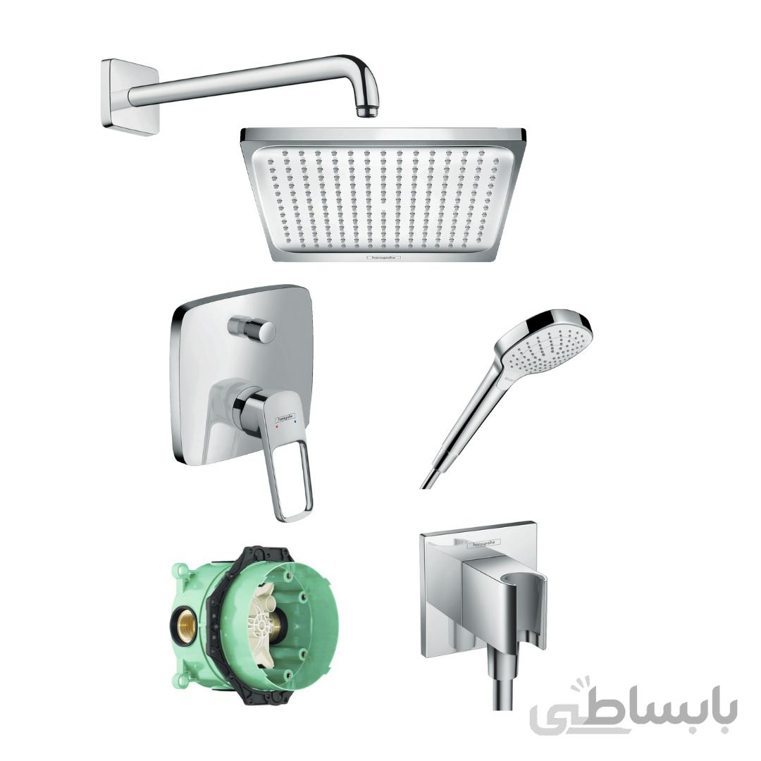 ست شیرحمام توکار هانس گروهه مدل Logis Loop کد KH1075 ا Hansgrohe Logis Loop Bath Set