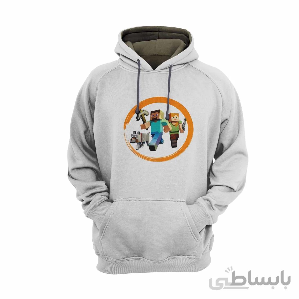 هودی سفید طرح بازی ماینکرافت Minecraft کد KCT10464 کد 284857