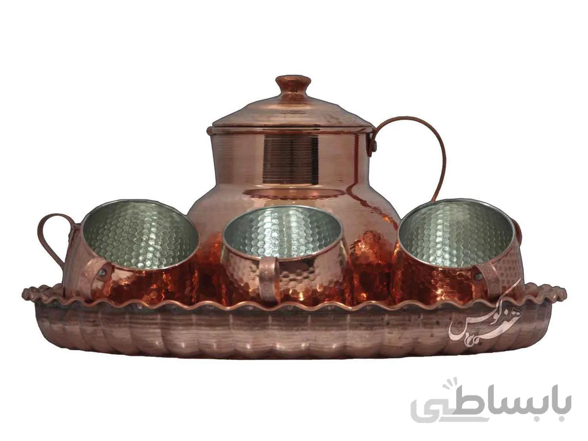 ست پارچ و لیوان مسی