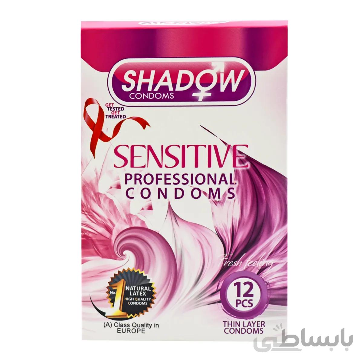کاندوم شادو مدل SENSITIVE بسته 12 عددی ا Shadow Sensitive Condom 12PCS