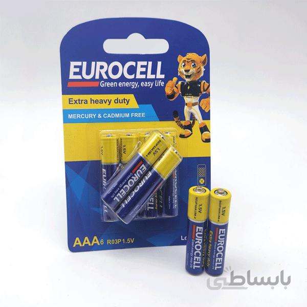 باتری نیم قلمی Eurocell Ultra Alkaline کارتی - 6 عددی