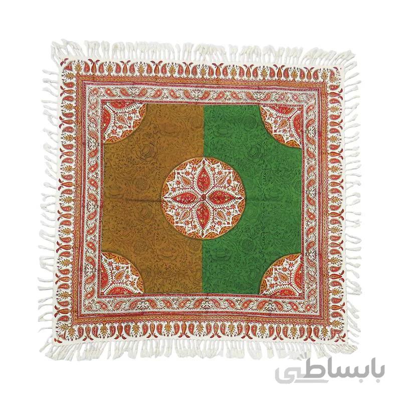 رومیزی قلمکار اصفهان اعلا سایز 80*80 سانتی متر کد s53