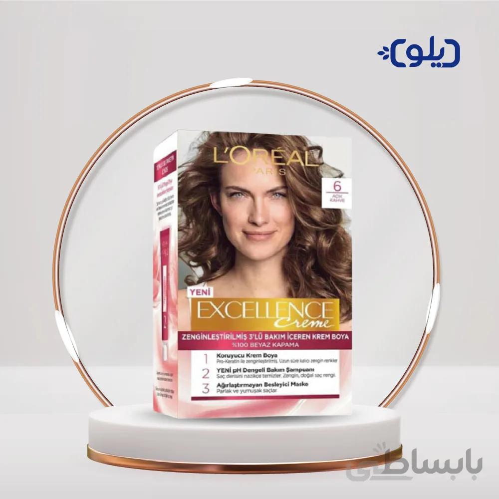 کیت رنگ مو لورآل مدل Excellence شماره 6
