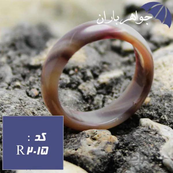 حلقه عقیق سلیمانی خوش نقش و زیبا کد R_2015