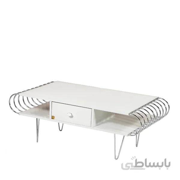 میز جلو مبل پایه استیل مدرن مدل میرا