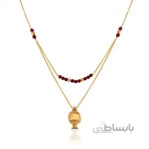 گردنبند طلا دست ساز زنانه طرح انار کالکشن یلدا کد XN409